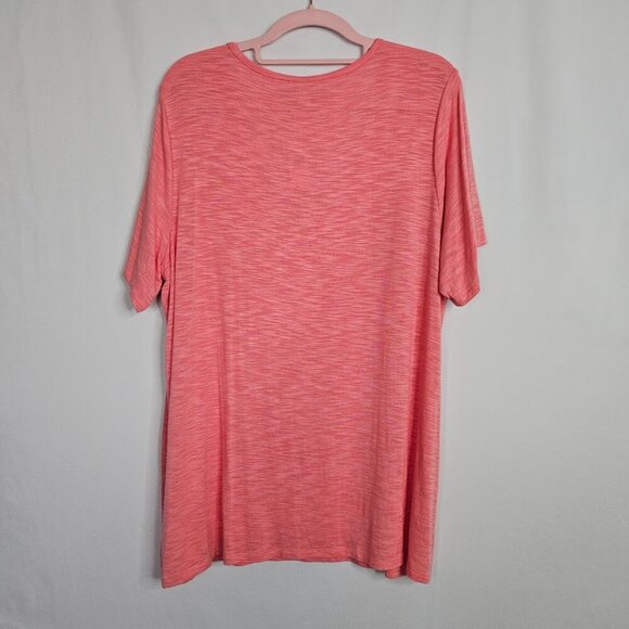 NWT Women's OLD NAVY V-Neck T-Shirt Top HEATHER PINK size L Tall Luxe Casual - Picture 7 of 7